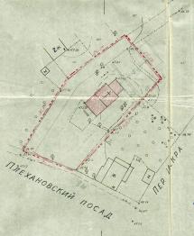 План земельного участка 1949 г. ( Границы  охранной зоны)