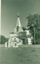 Церковь Михаила Архангела. 1462 г. Вид с запада. Фото В.Лебедевой. 1973 г.  д.Кобылье Городище, Самолвовская волость, Гдовский р-он.