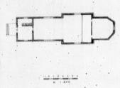 Церковь Киево-Печерский Богоматери. 1895 г. План.  Обмер 1969 г.  д.Новое, Новосокольнический р-он.