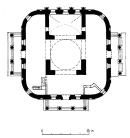 Церковь Успения с Полонища. 1810 г. План. Обмер 1992 г.  г.Псков, ул.Георгиевская, 3.