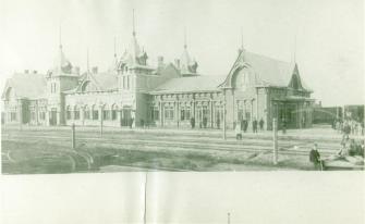 Ж\д вокзал Новосокольники. 1901 г. Фото 1904 г.