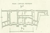 Усадьба Волышово. XVIII-XIX вв. Главная конюшня. План 2 этажа. Обмер 1986 г.