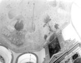 Фрагмент купола  церкви.  Деревянное  распятье. Фото Скобельцына Б.С.,1976