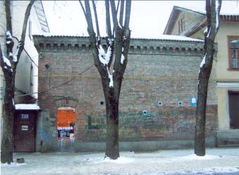 г.Псков, ул.Гоголя, 25-а.  Тир псковского кадетского корпуса. 1914 г.  Фасад со стороны ул.Свердлова.  Фото февраль 2007 г.