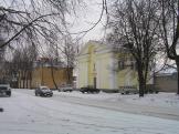 Главное административное здание и жилой дом "Кинопроката".Общий вид  со стороны ул.Воровского.